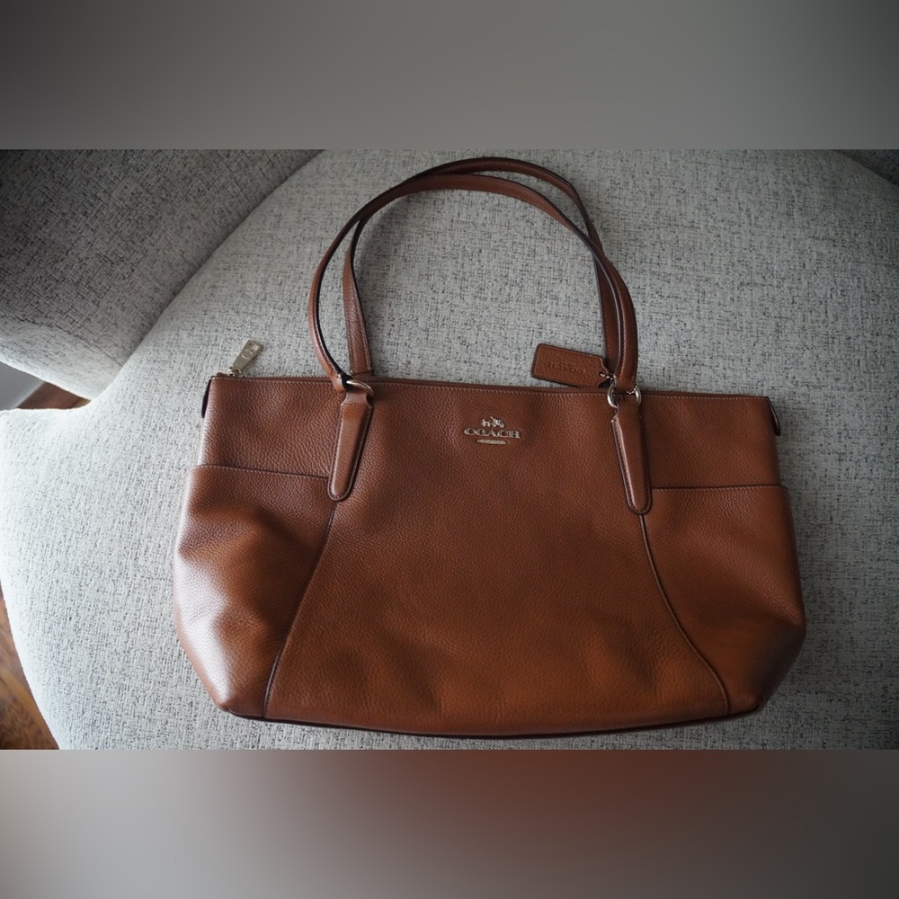 Coach Tan Leather Tote Bag